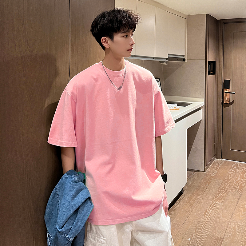 無地 Tシャツ ゆったりシルエット半袖無地Tシャツ