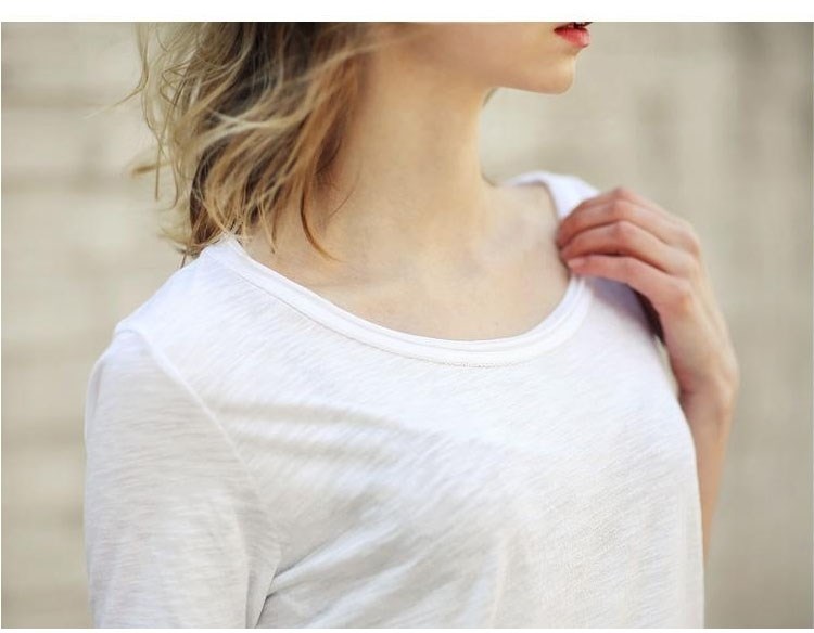 無地 Tシャツ シンプル美シルエット ゆったり半袖