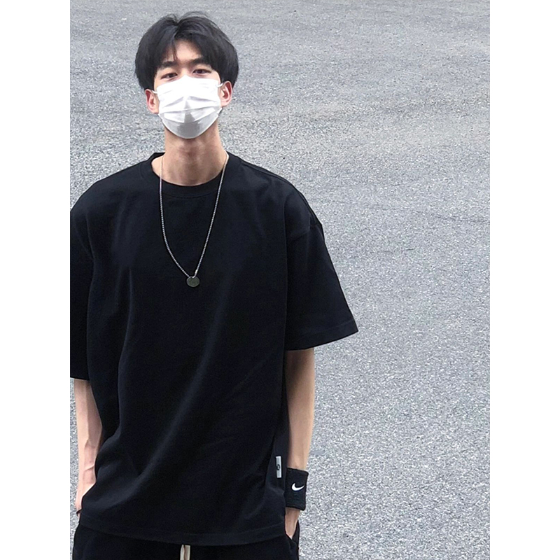 無地 Tシャツ シンプル日常着ゆったりサイズ半袖