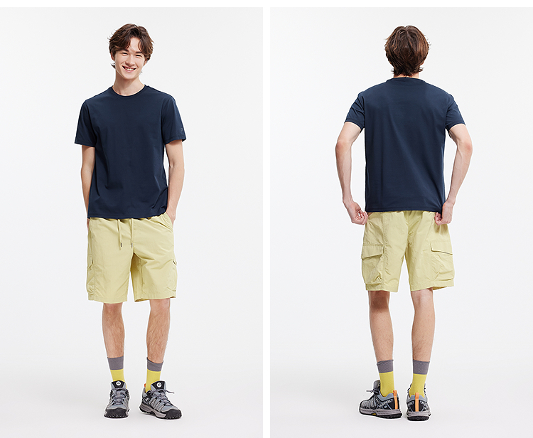 無地 Tシャツ ベーシックシルエット 快適素材半袖シャツ