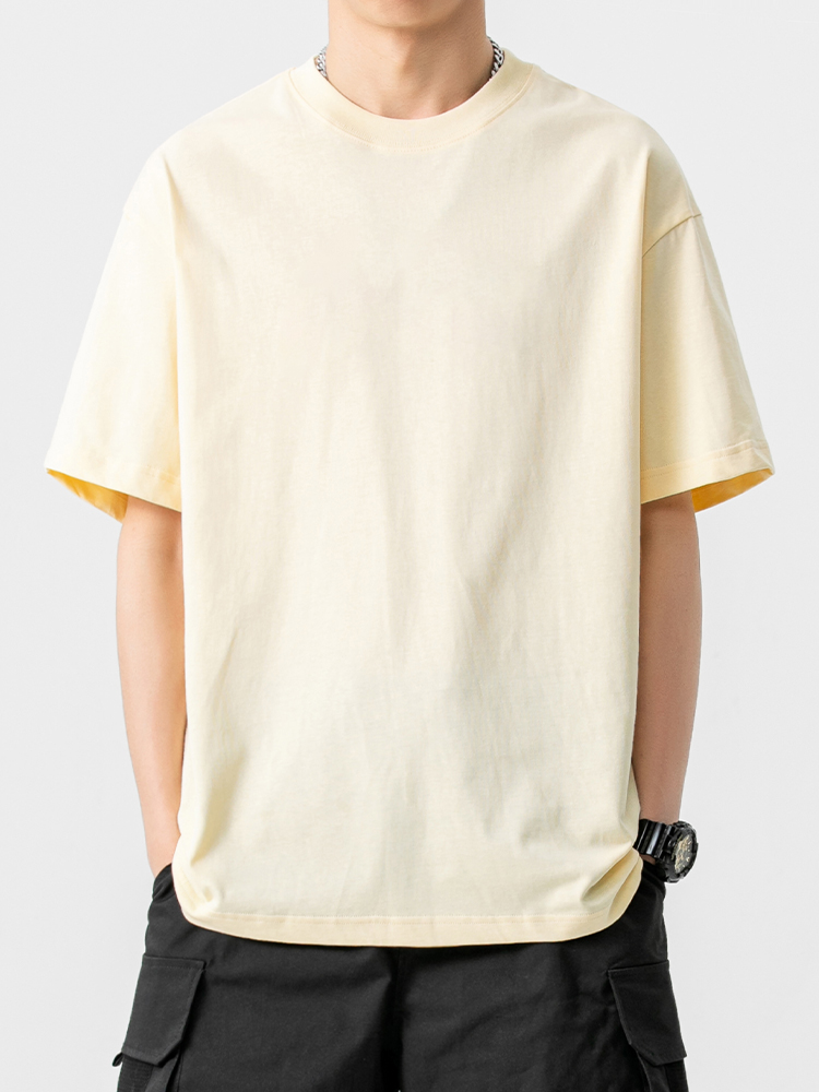 無地 Tシャツ ゆったりシルエット 上質素材半袖