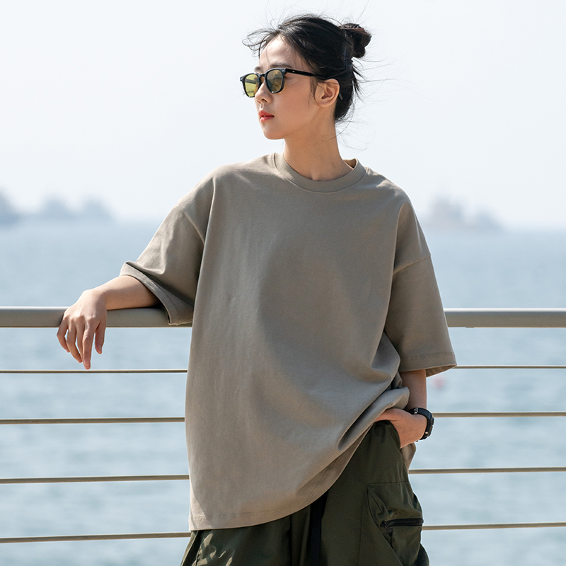 無地 Tシャツ シンプル余裕シルエット半袖