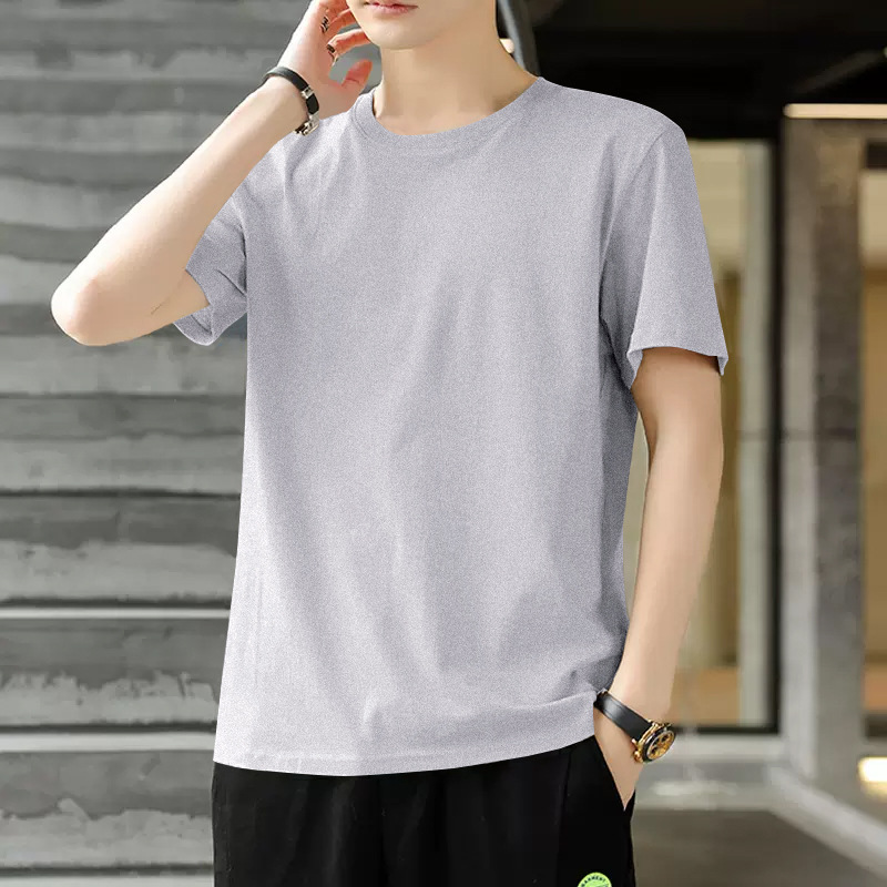 無地 Tシャツ シンプル上質クルーネック半袖