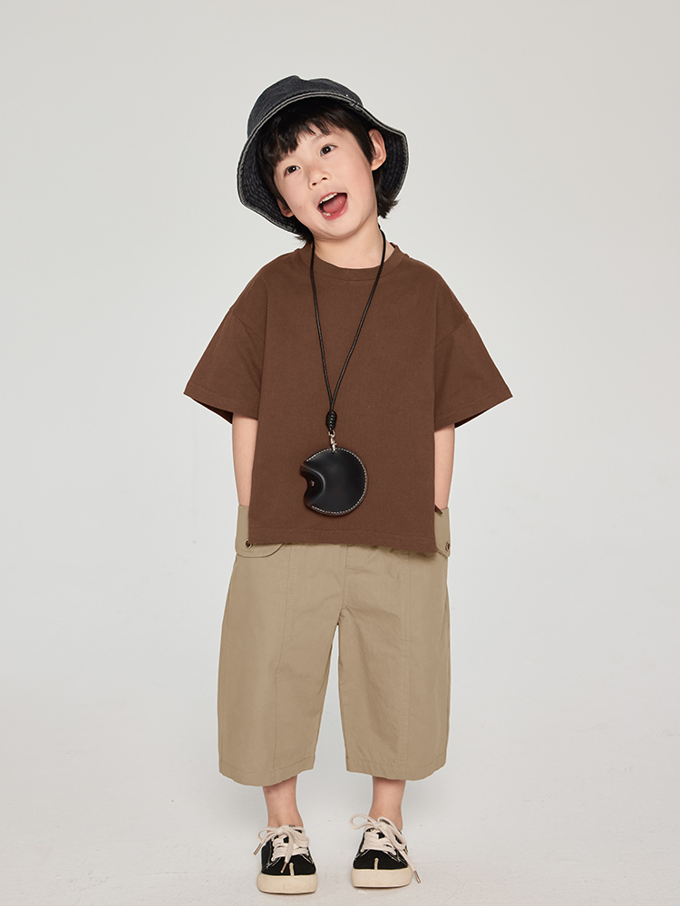 無地 Tシャツ ゆったりシルエット 子ども無地Tシャツ