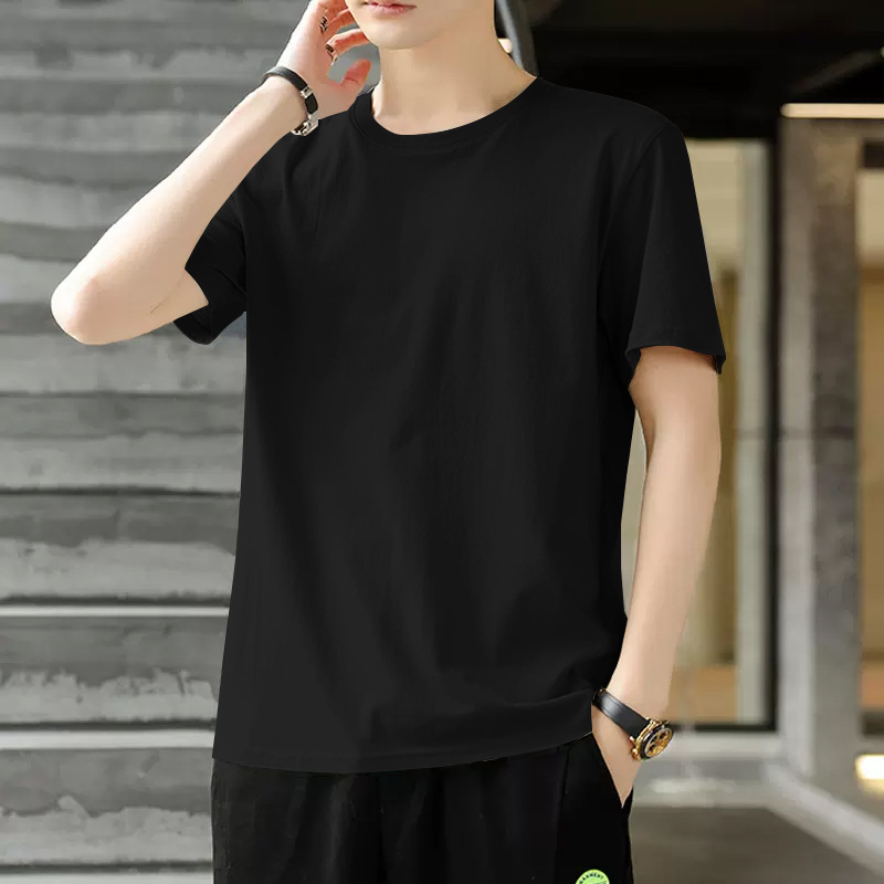 無地 Tシャツ シンプル上質クルーネック半袖