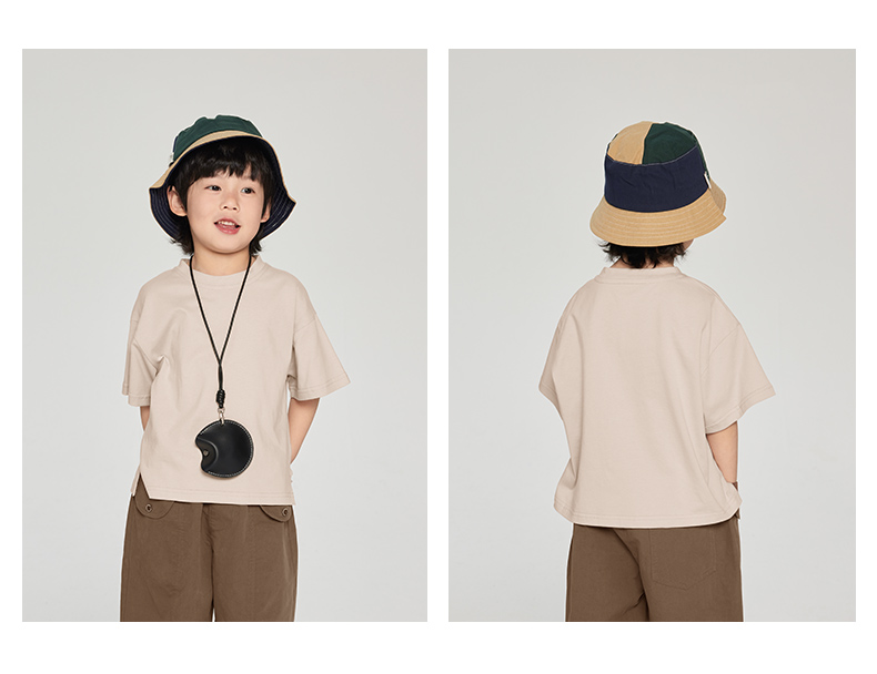無地 Tシャツ ゆったりシルエット 子ども無地Tシャツ