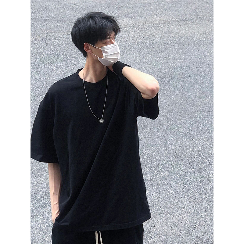無地 Tシャツ シンプル日常着ゆったりサイズ半袖
