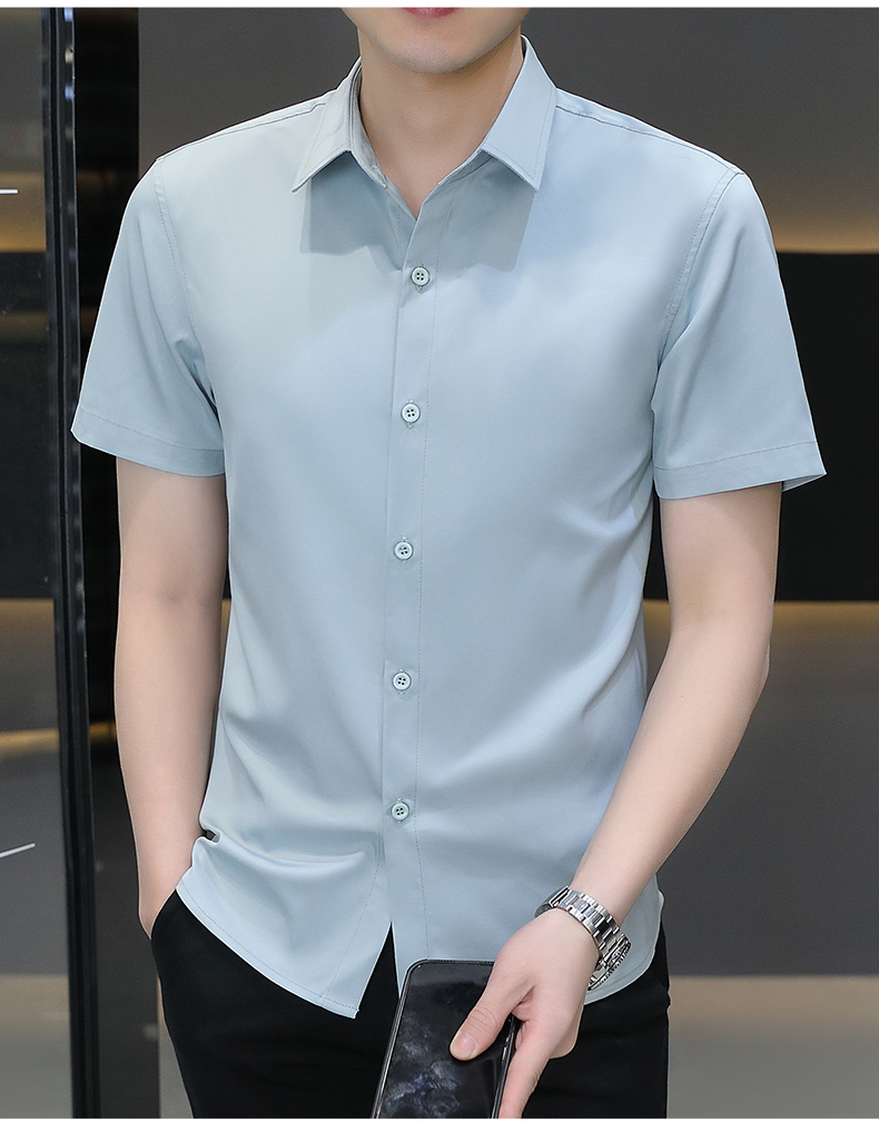 無地 シャツ 上質素材 半袖シャツ コレクション