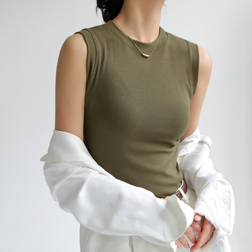 無地 Tシャツ 無地ノースリーブタンクトップ夏用レディース