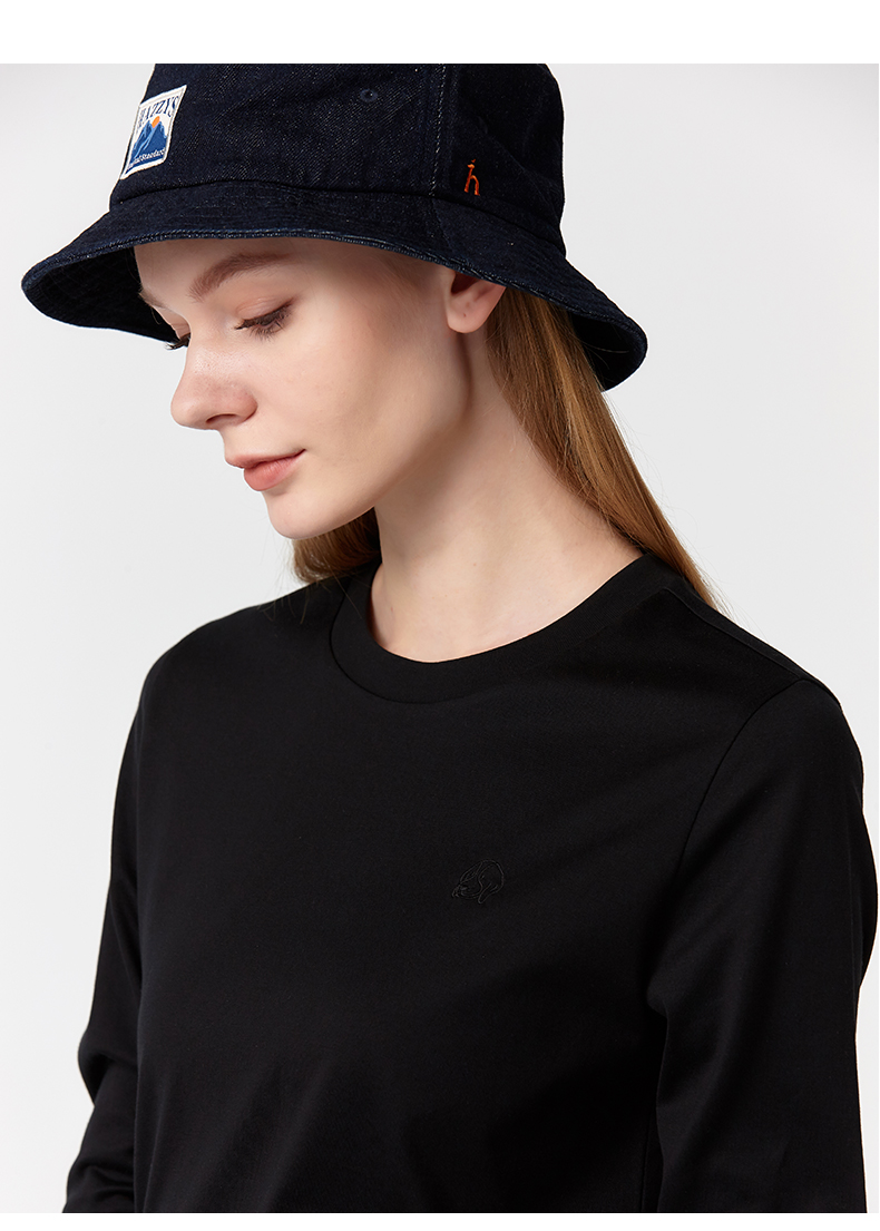 無地 Tシャツ ベーシック長袖無地トップス