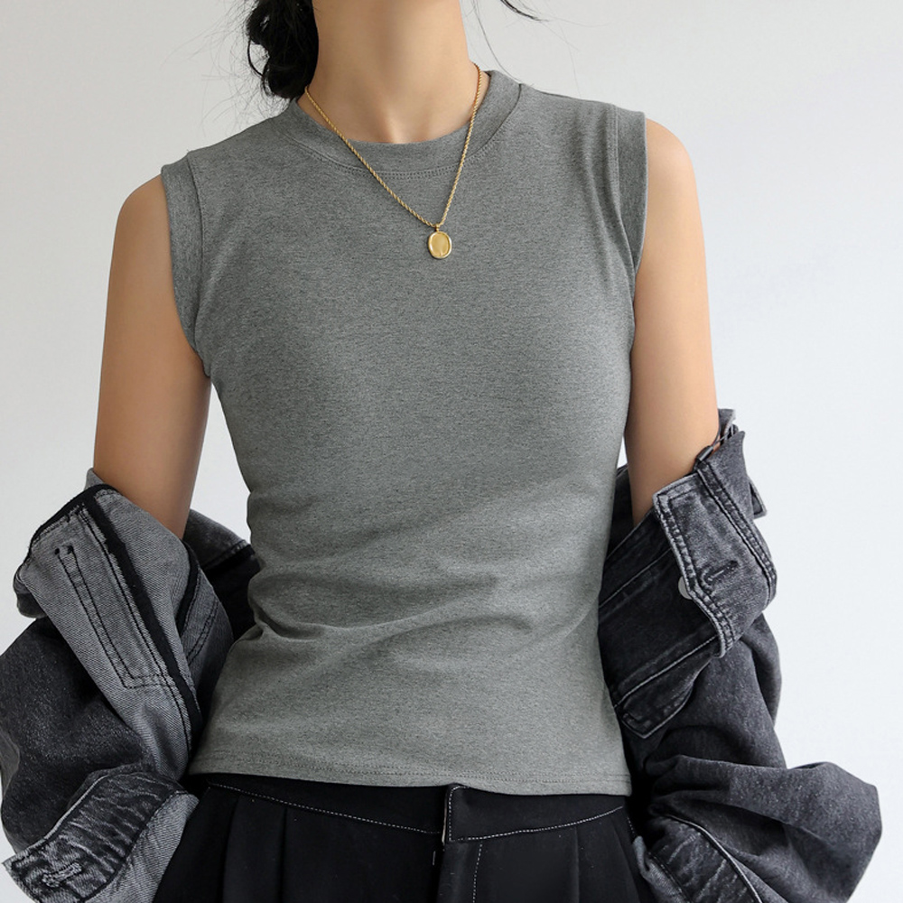 無地 Tシャツ 無地ノースリーブタンクトップ夏用レディース