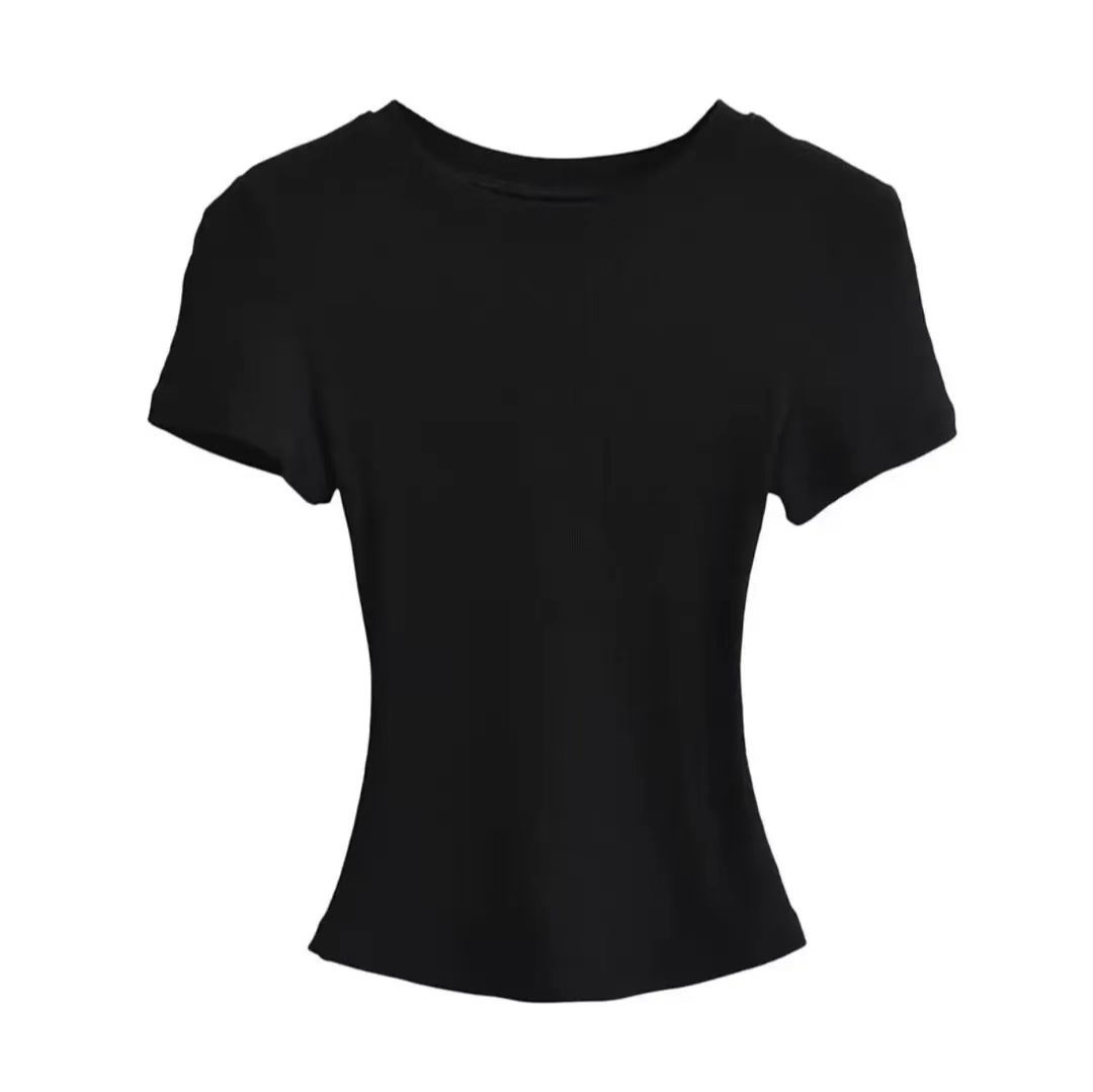 無地 Tシャツ シンプル美シルエット フィット半袖
