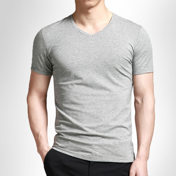 無地 Tシャツ すっきり着こなせる 上質Vネック半袖