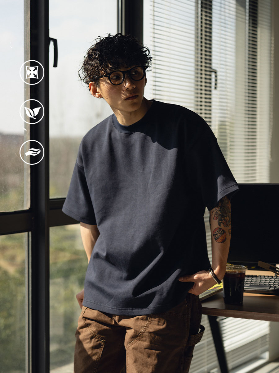 無地 Tシャツ 男女兼用 無地 半袖シャツ ゆったりシルエット 白