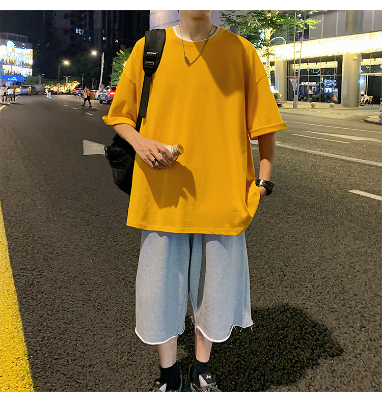 無地 Tシャツ ゆったりシルエット 快適無地半袖