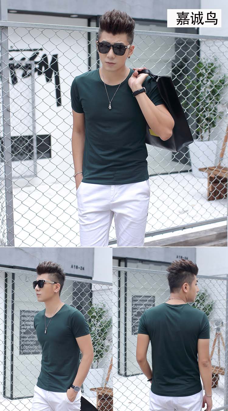 無地 Tシャツ フィット感抜群 シンプル無地半袖シャツ