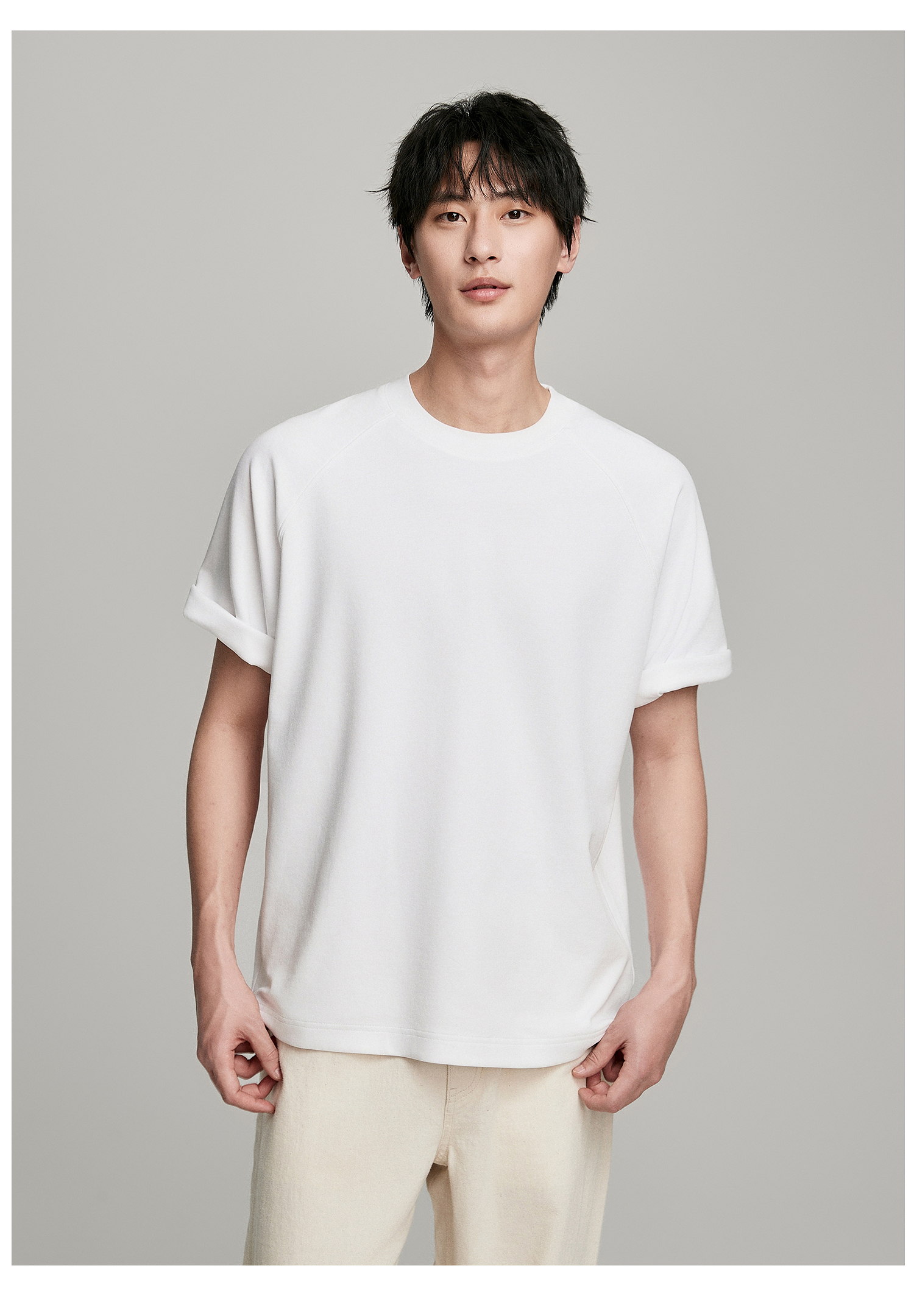 無地 Tシャツ シンプル 上質素材 ゆったりシルエット 半袖