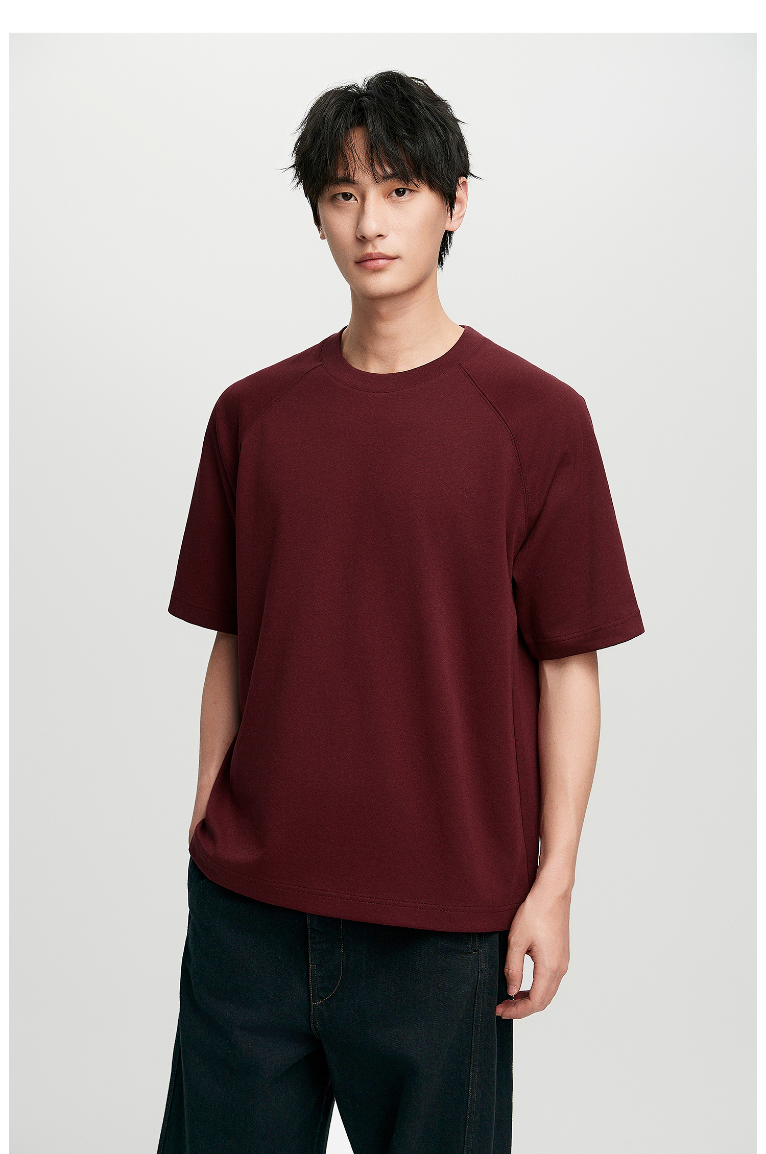 無地 Tシャツ シンプル 上質素材 ゆったりシルエット 半袖