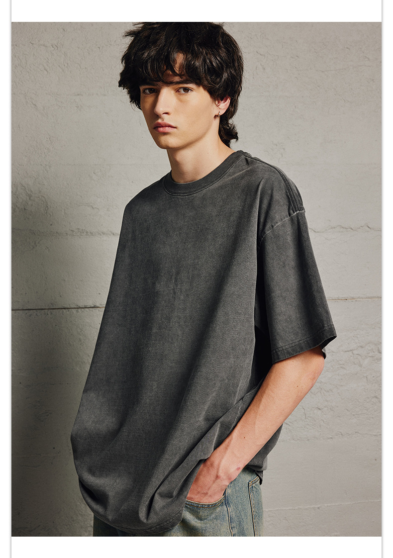 無地 Tシャツ 男女兼用 ビンテージ風 無地 半袖Tシャツ 春夏 全4色