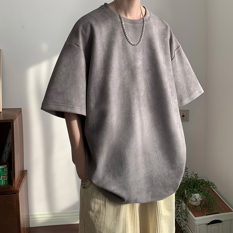 無地 Tシャツ ゆったりオーバーサイズ 半袖無地ティーシャツ