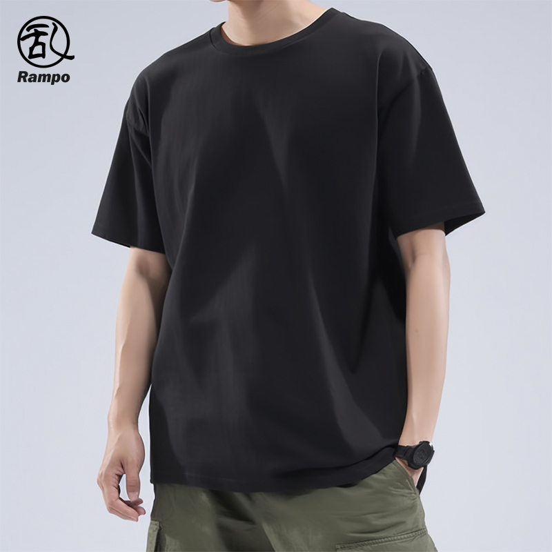 無地 Tシャツ ゆったりシルエット 上質無地半袖