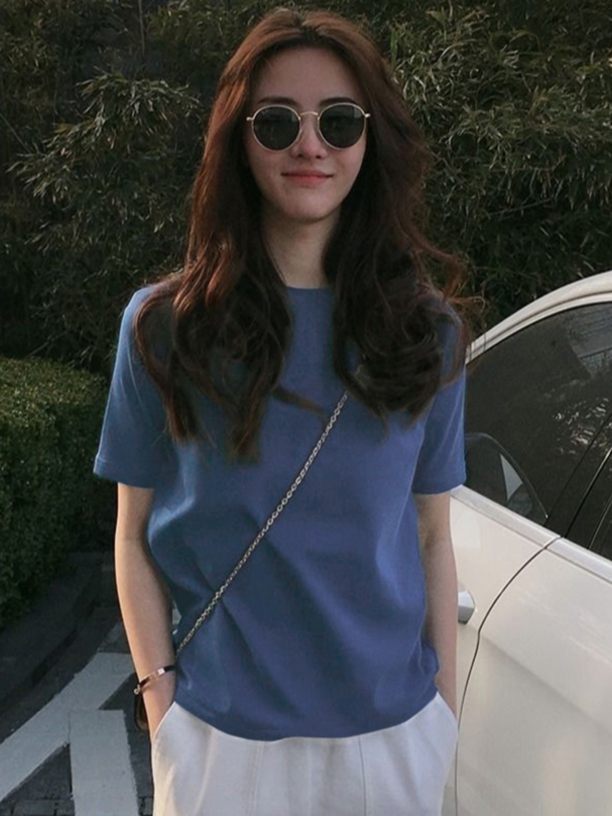 無地 Tシャツ すっきりシルエット 半袖無地シャツ