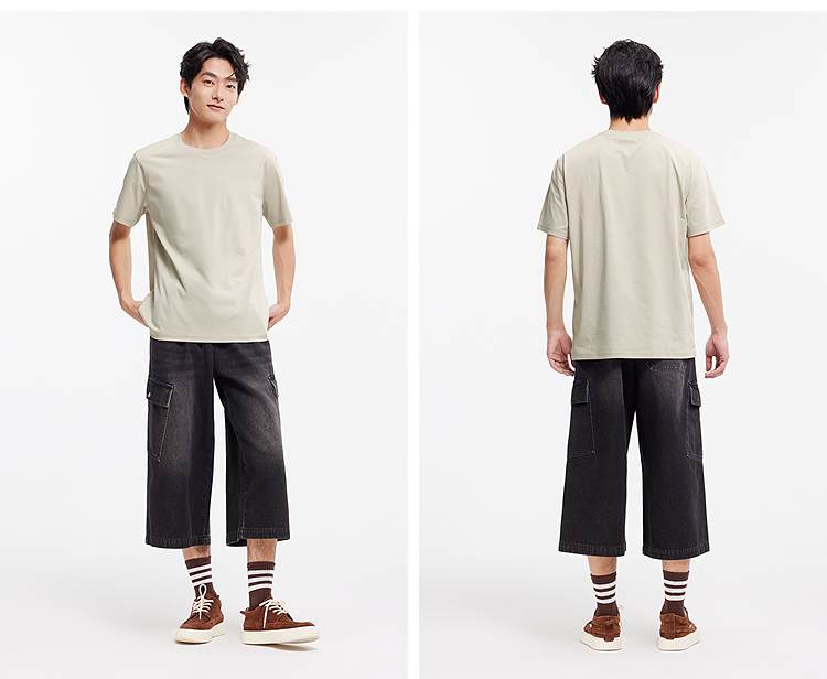 無地 Tシャツ ベーシックシルエット 快適素材半袖シャツ