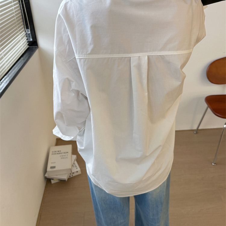 無地 シャツ ロング丈