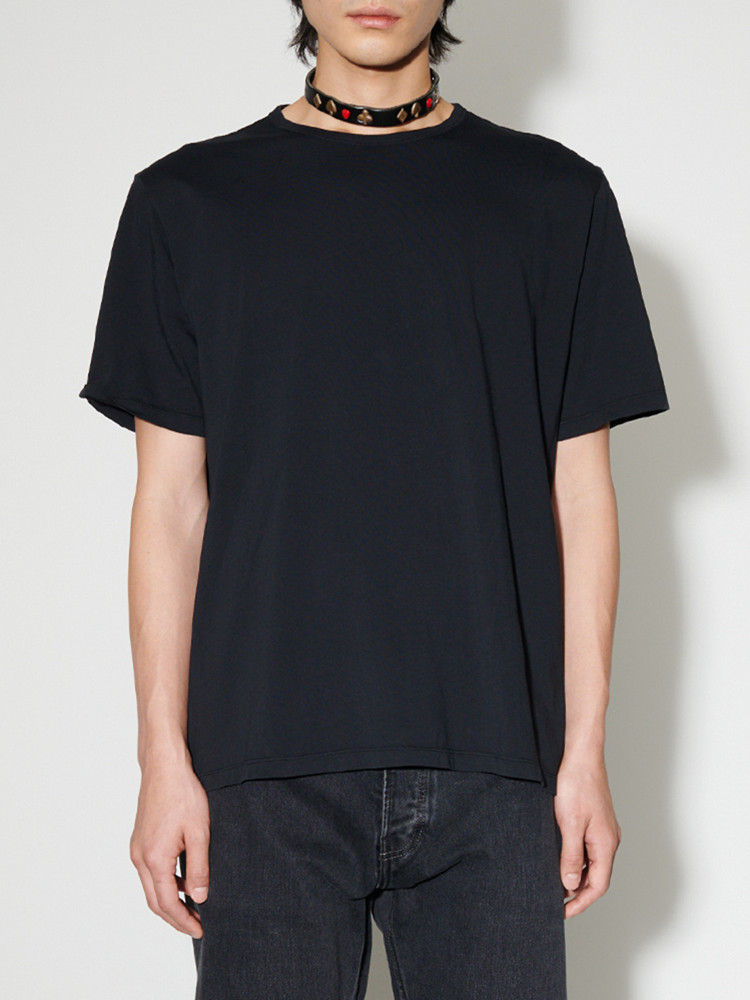 無地 シャツ すっきりシルエット クルーネック 無地Tシャツ