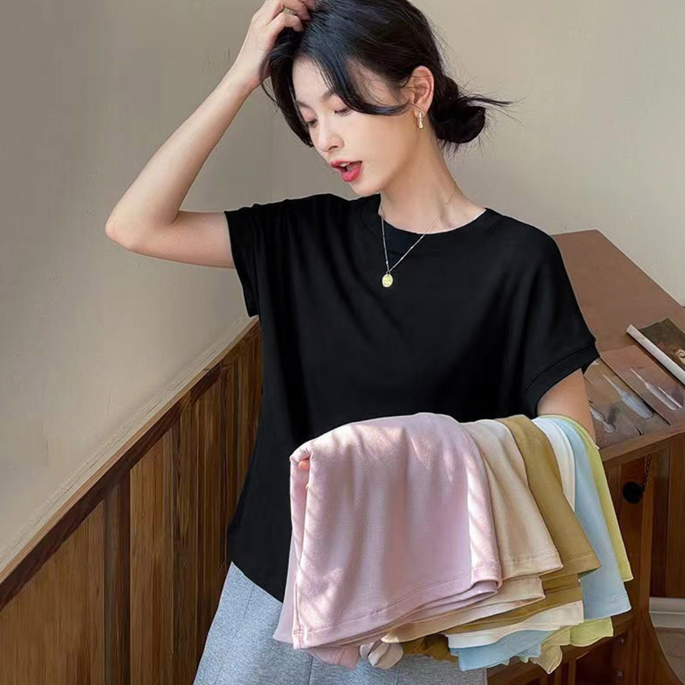 無地 Tシャツ フレンチスリーブ 半袖 無地ティーシャツ