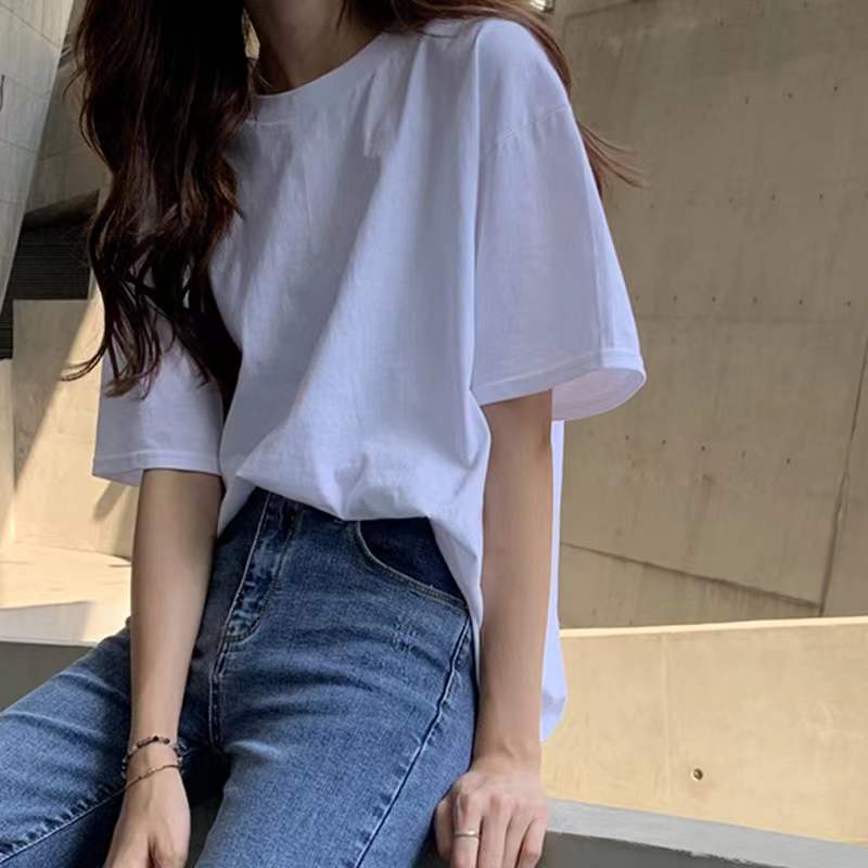 無地 Tシャツ すっきり着こなせる上質コットン半袖