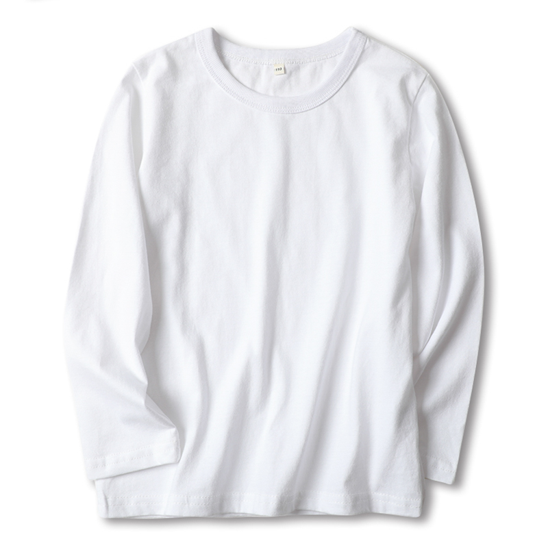 無地 Tシャツ キッズ  さわやか長袖 子ども無地シャツ