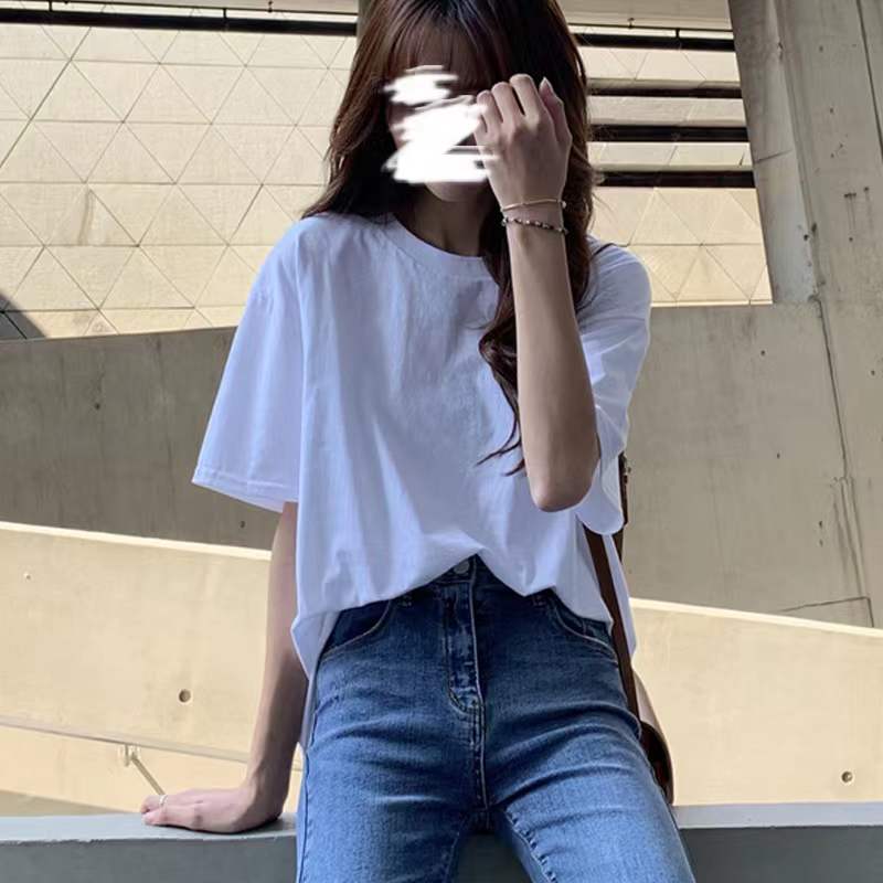 無地 Tシャツ すっきり着こなせる上質コットン半袖