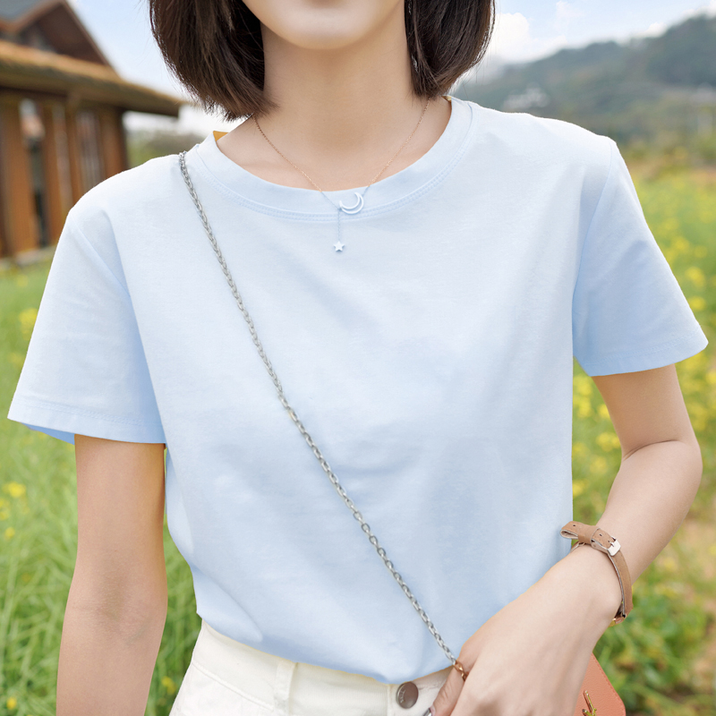 無地 Tシャツ シンプル半袖クルーネックカットソー