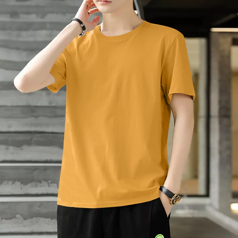 無地 Tシャツ シンプル上質クルーネック半袖