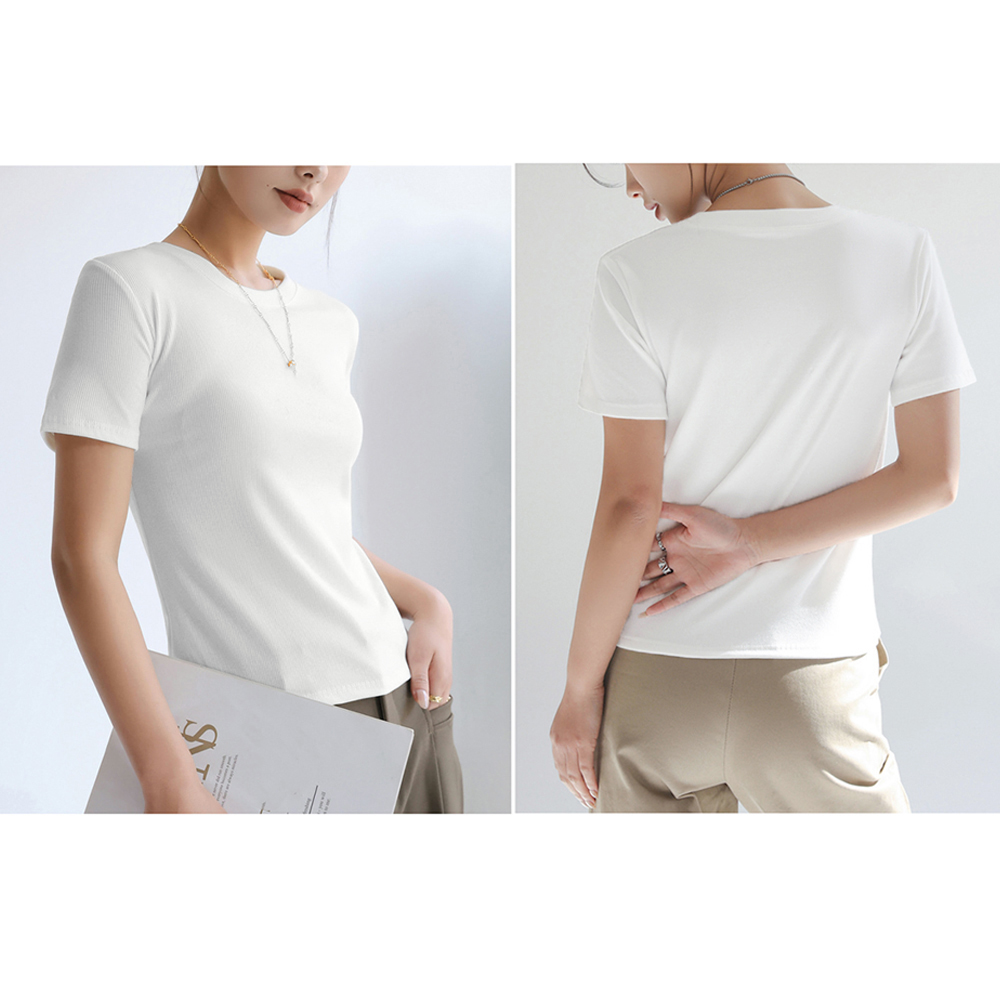 無地 Tシャツ 無地半袖シャツ レディース 8色展開 クルーネック