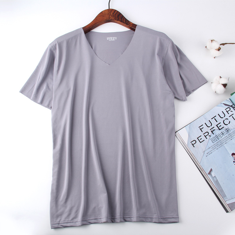 無地 Tシャツ すっきり襟元 快適Vネック無地Tシャツ