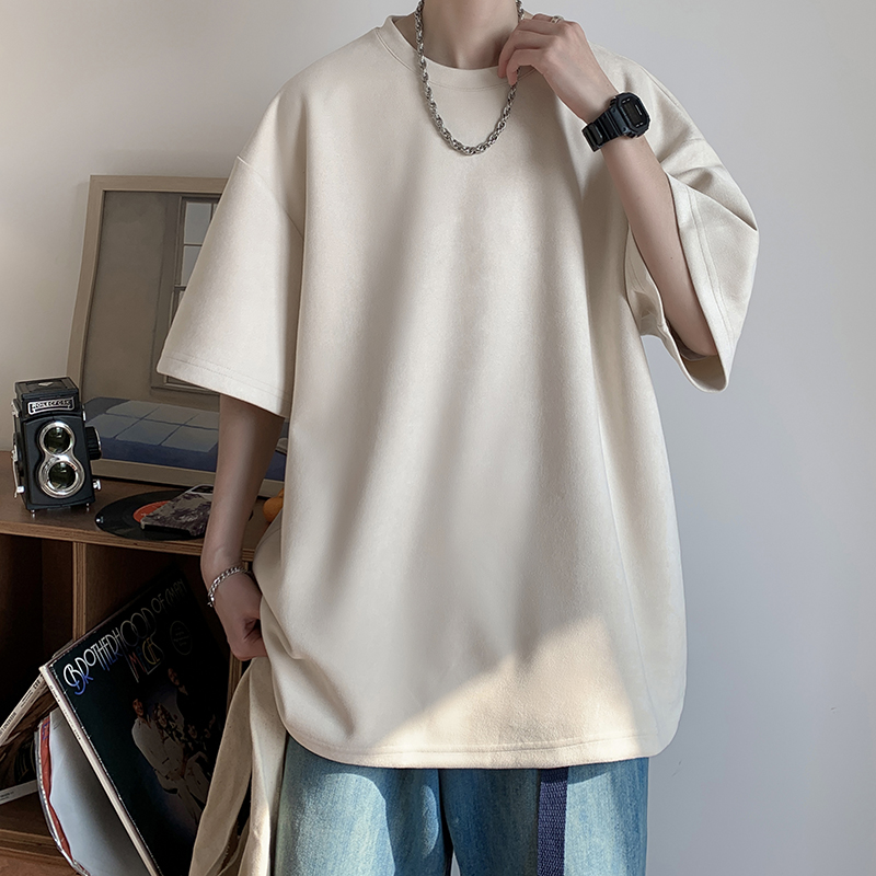 無地 Tシャツ ゆったりオーバーサイズ 半袖無地ティーシャツ