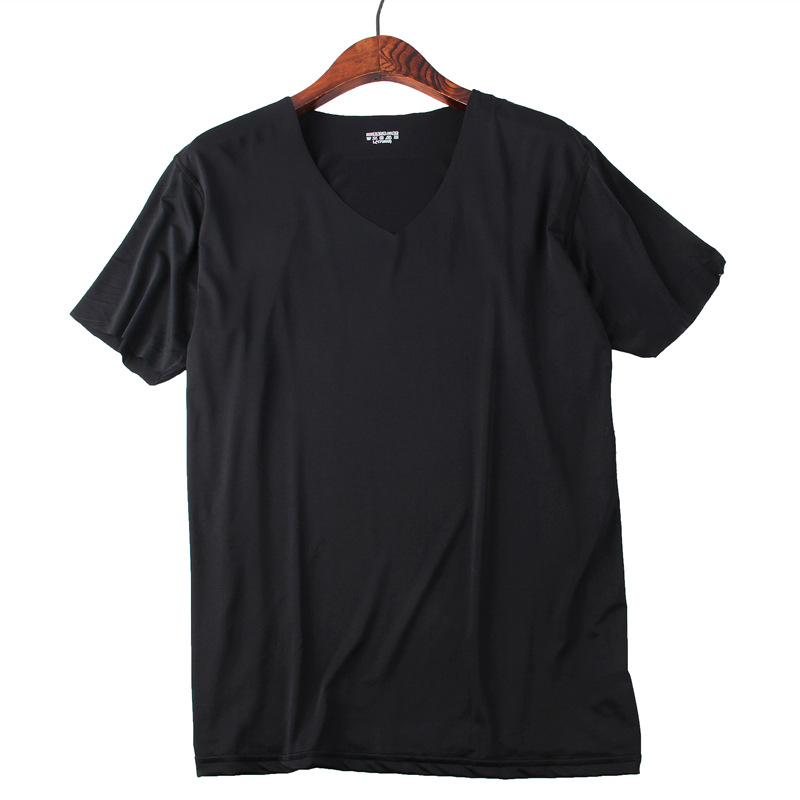 無地 Tシャツ すっきり襟元 快適Vネック無地Tシャツ