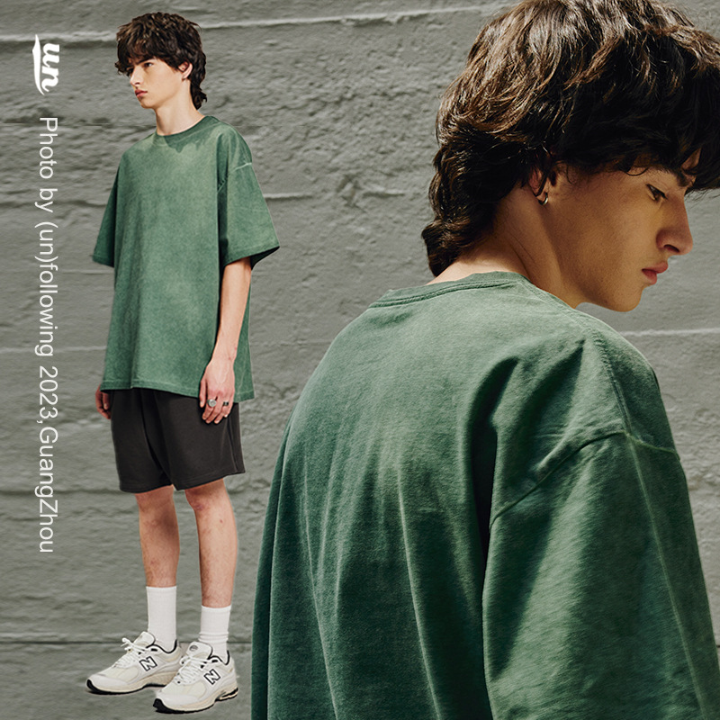 無地 Tシャツ 男女兼用 ビンテージ風 無地 半袖Tシャツ 春夏 全4色