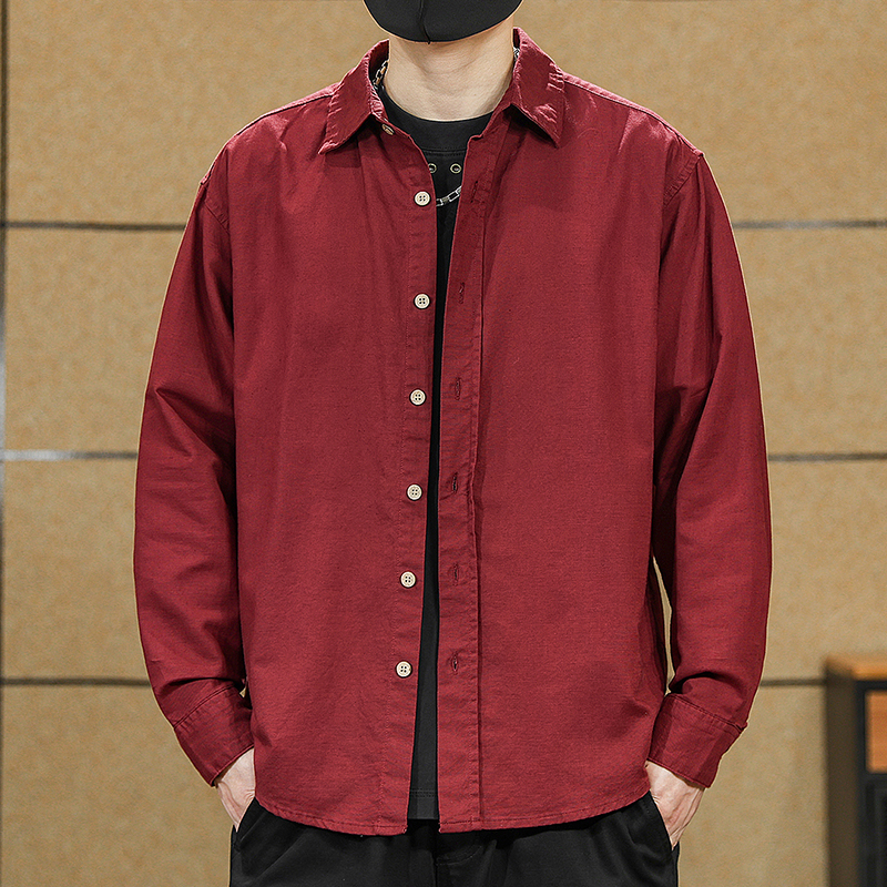 無地 Tシャツ ゆったりシルエット長袖シャツ