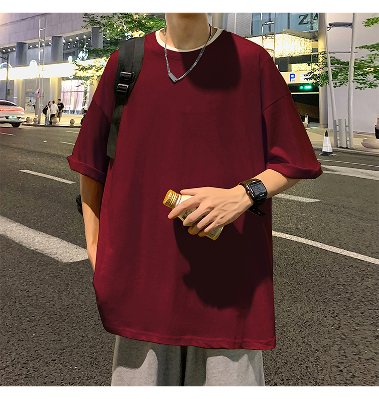 無地 Tシャツ ゆったりシルエット 快適無地半袖
