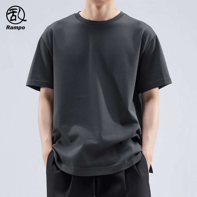無地 Tシャツ ゆったりシルエット 上質無地半袖