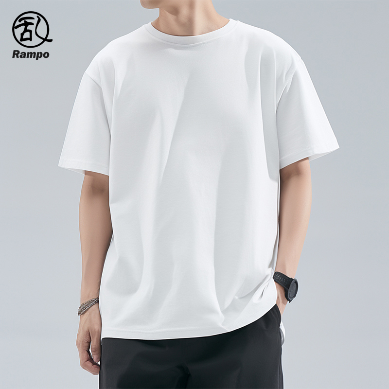 無地 Tシャツ ゆったりシルエット 上質無地半袖
