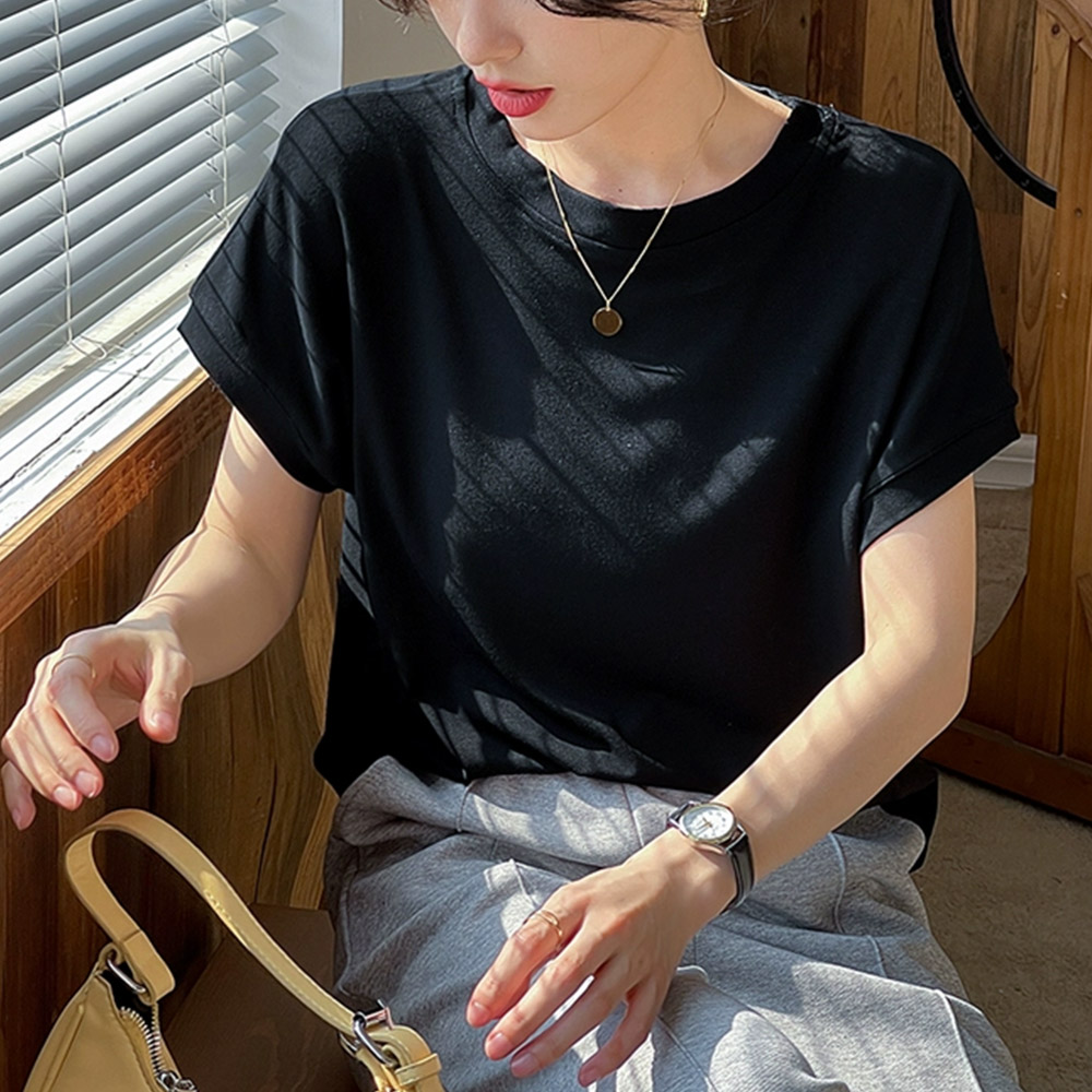 無地 Tシャツ フレンチスリーブ 半袖 無地ティーシャツ