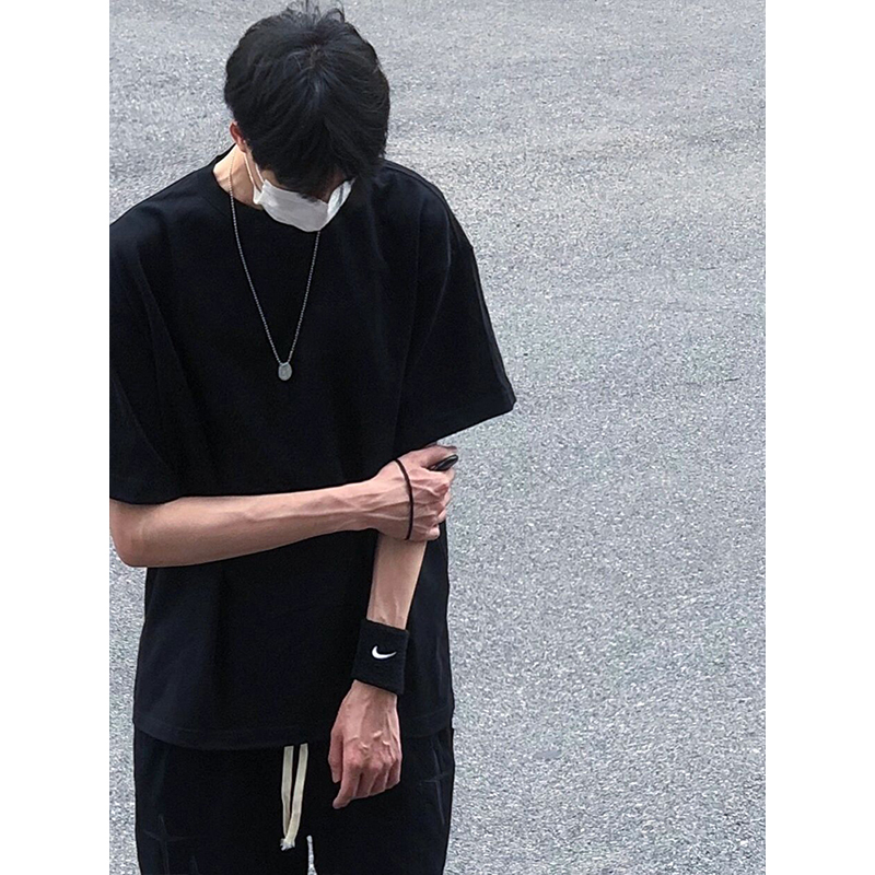 無地 Tシャツ シンプル日常着ゆったりサイズ半袖