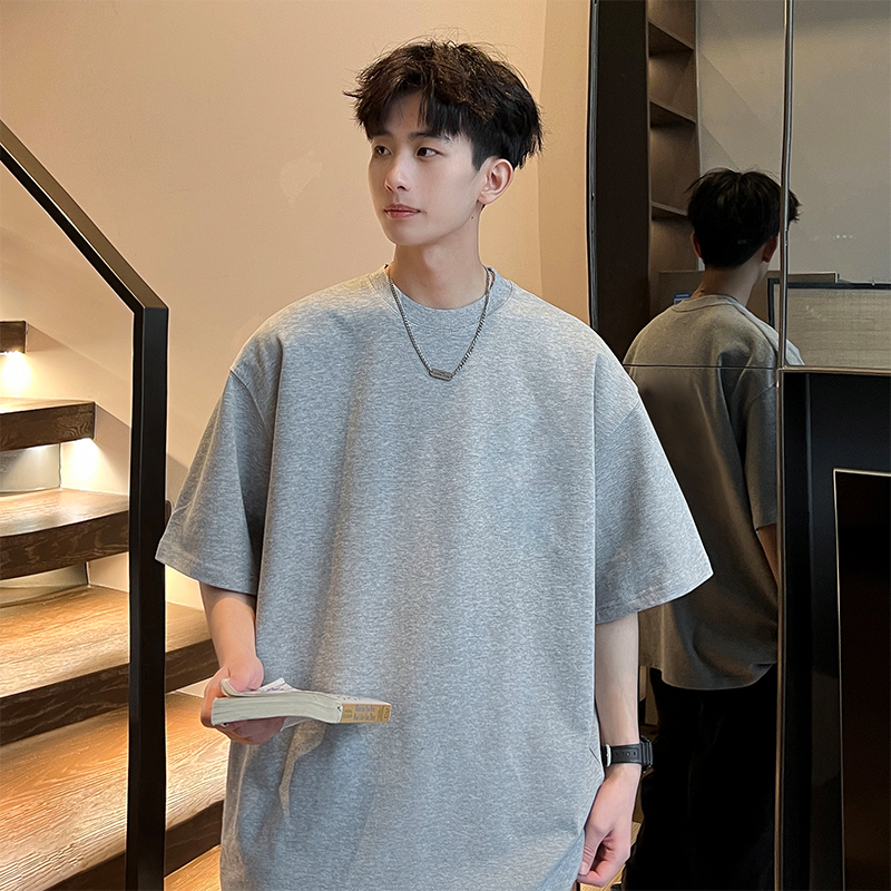 無地 Tシャツ ゆったりシルエット半袖無地Tシャツ