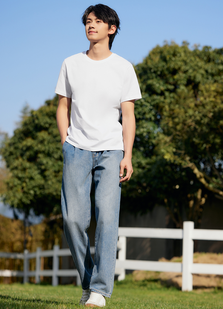 無地 Tシャツ 爽やか夏空 シンプル定番 半袖