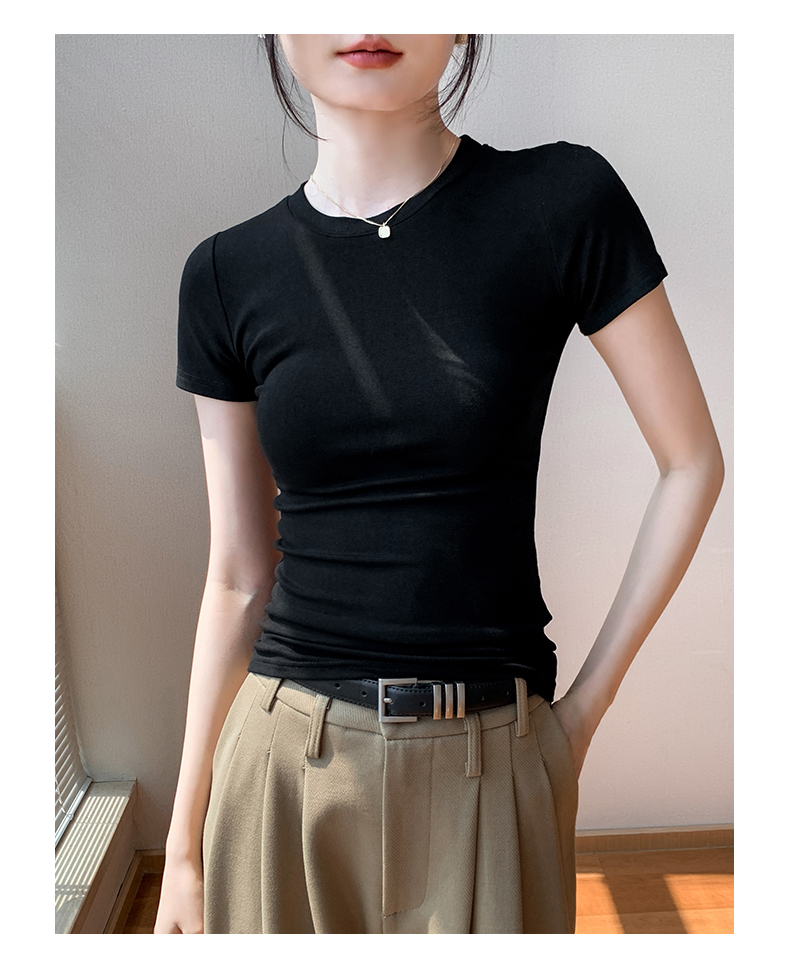 無地 Tシャツ しなやかフィット 美シルエット半袖