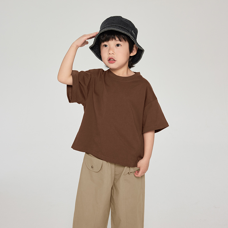 無地 Tシャツ ゆったりシルエット 子ども無地Tシャツ